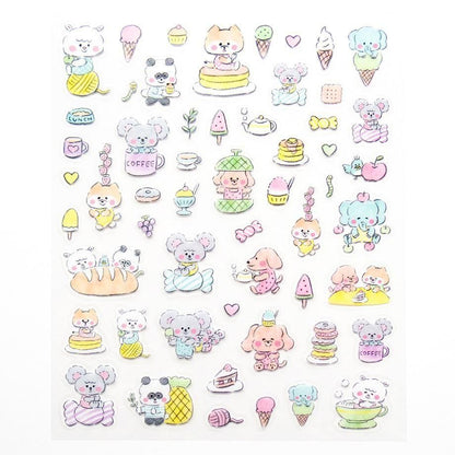 PET Sticker Series design by Noriyuki Echigawa - Snacks and Animals