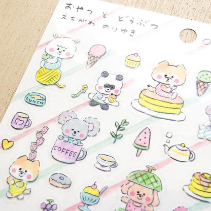 PET Sticker Series design by Noriyuki Echigawa - Snacks and Animals
