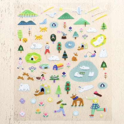 PET Sticker Series design by Suzuki Narumi - A cold place in a faraway country