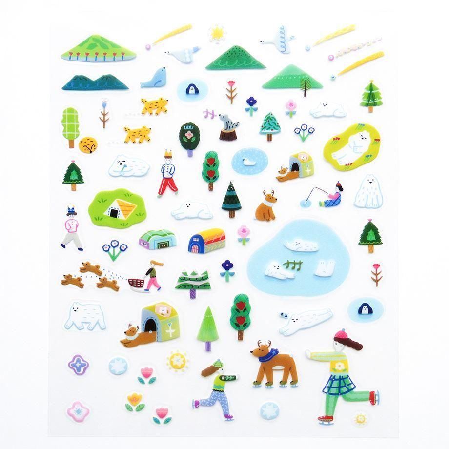 PET Sticker Series design by Suzuki Narumi - A cold place in a faraway country