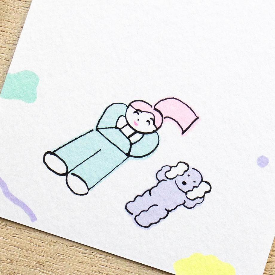 Notepad Series designed by Tadashi Nishiwaki - Relaxing with the dog