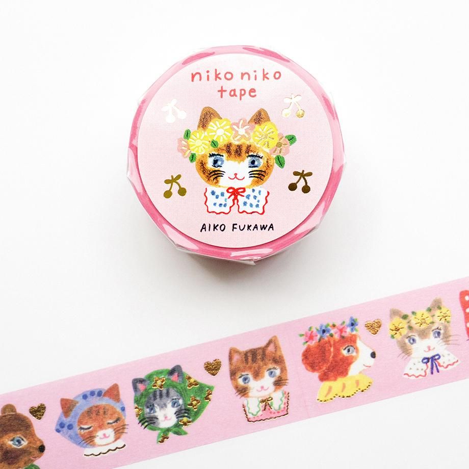 Gold Foil Washi Tape Series design by Aiko Fukawa - niko niko tape
