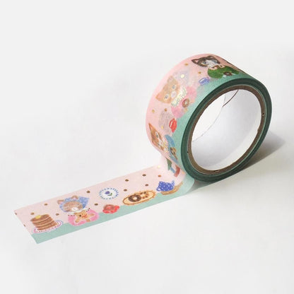 Gold Foil Washi Tape Series design by Aiko Fukawa - snack time tape