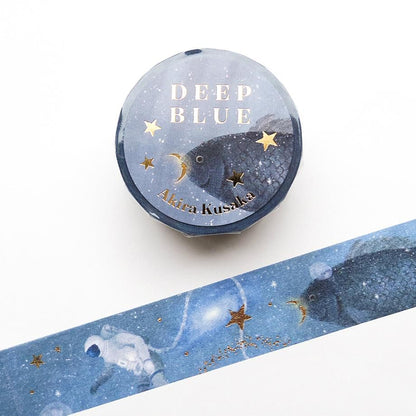 Gold Foil Washi Tape Series design by Akira Kusaka - DEEP BLUE
