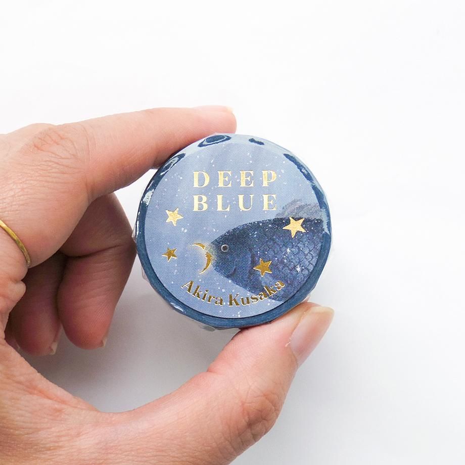 Gold Foil Washi Tape Series design by Akira Kusaka - DEEP BLUE