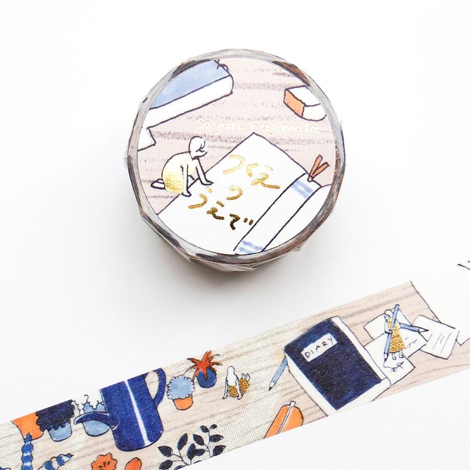 Gold Foil Washi Tape Series design by Sayuri Fujimaki - On the desk