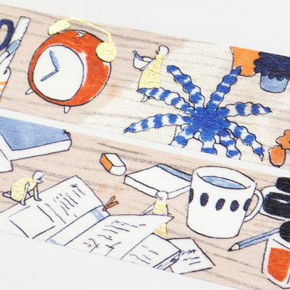 Gold Foil Washi Tape Series design by Sayuri Fujimaki - On the desk