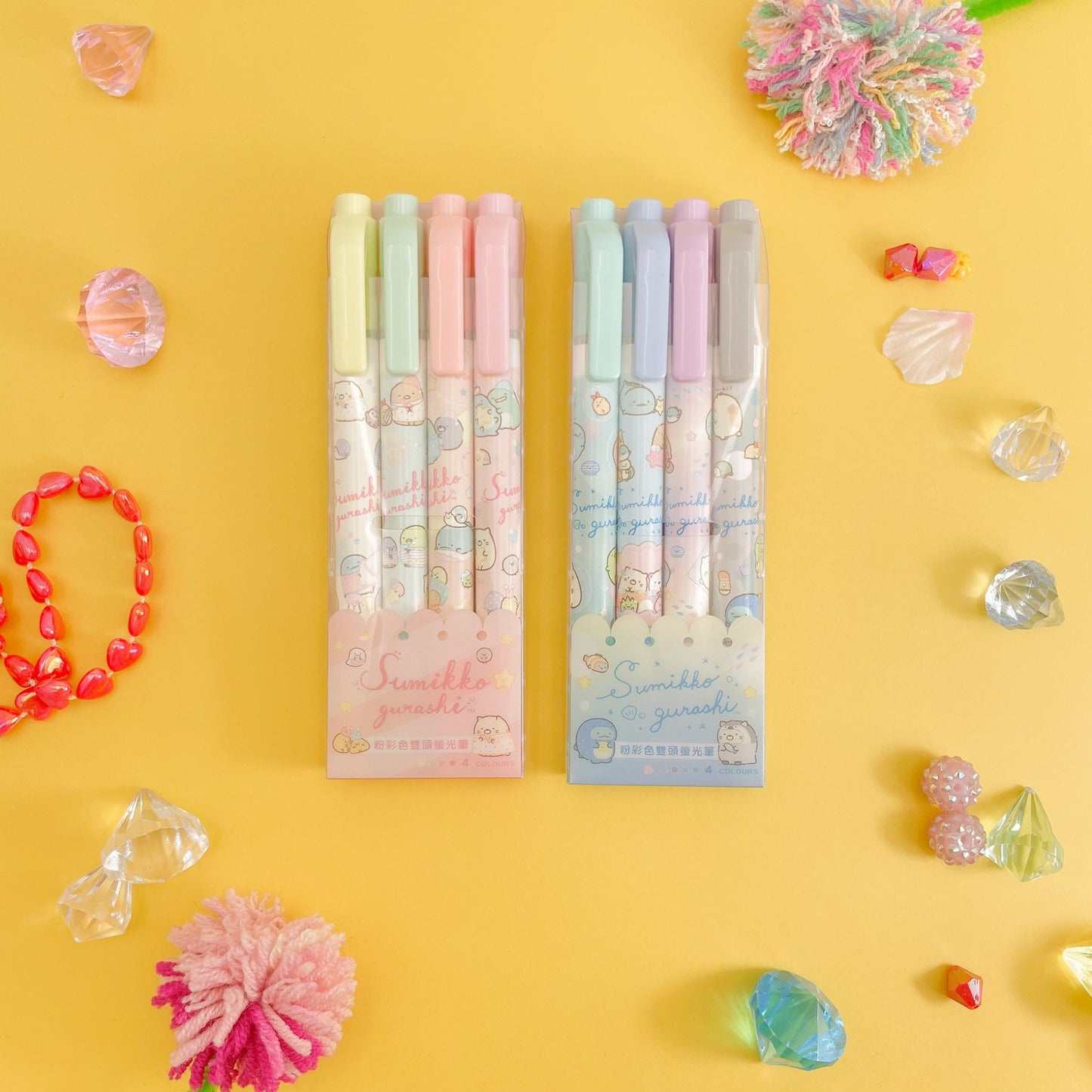 FITLINE x San-X Sumikko Gurashi Pastel Highlighters Set