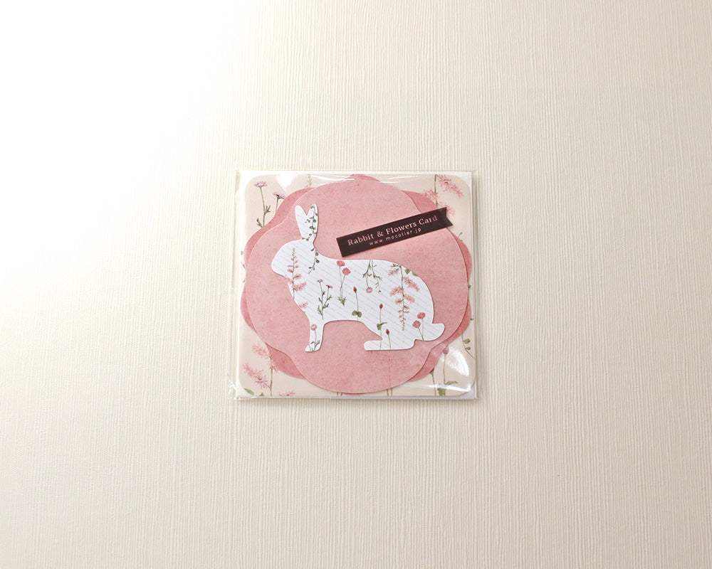 Flowelltea Series Flower and Animal Memo Card Set - Rabbit