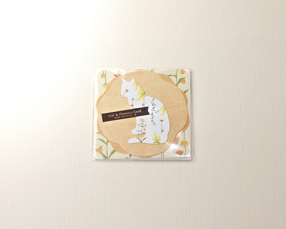 Flowelltea Series Flower and Animal Memo Card Set - Cat