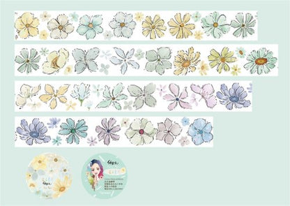 Fairy Maru - Flower Volume 19 Silver Galaxy Light Foil PET Tape Sample - 1 Loop (90cm)