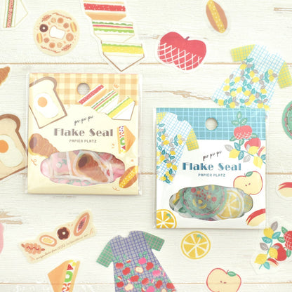 Flake Sticker Series designed by pu・pu・pu - Sandwiches & Bread / Lemons & Apples