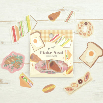 Flake Sticker Series designed by pu・pu・pu - Sandwiches & Bread / Lemons & Apples