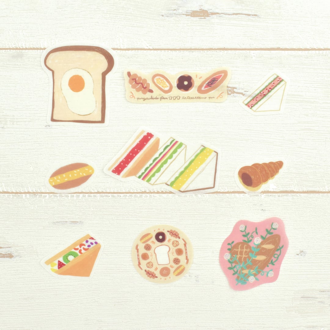 Flake Sticker Series designed by pu・pu・pu - Sandwiches & Bread / Lemons & Apples