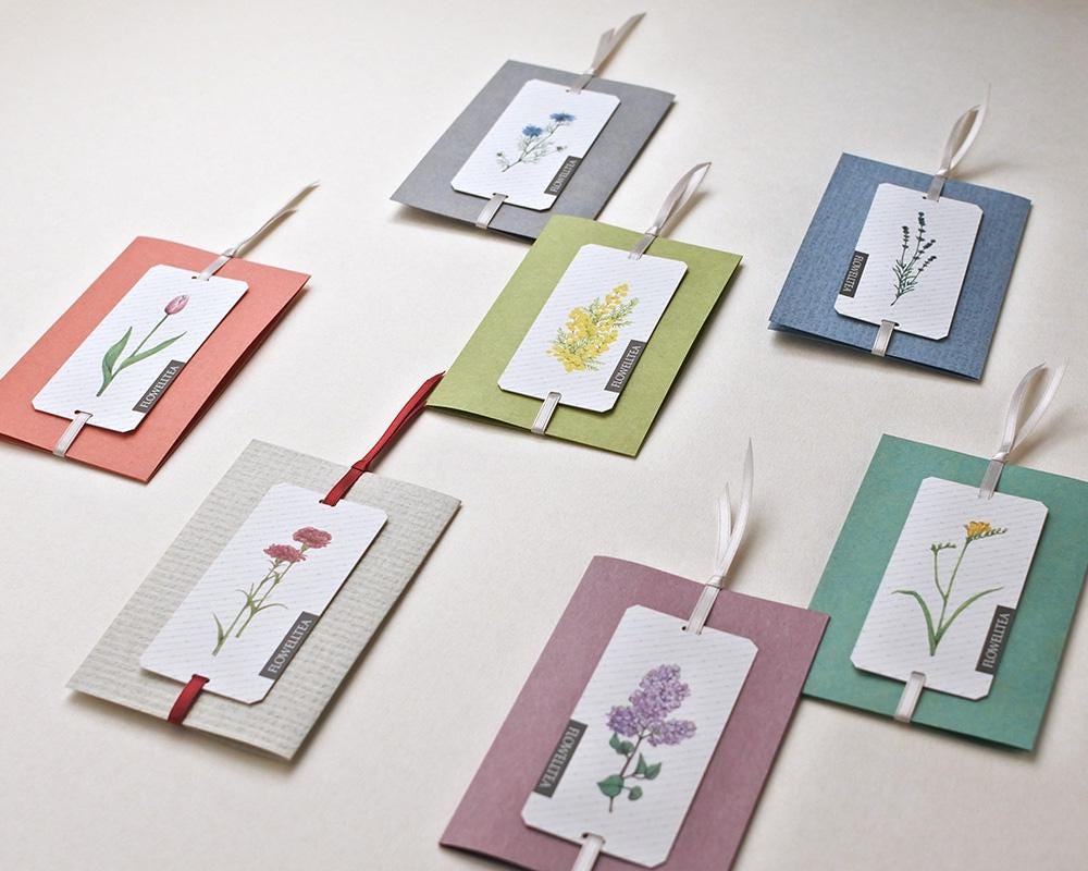 Flowelltea Series Give me some flowers Memo Card - Lavender