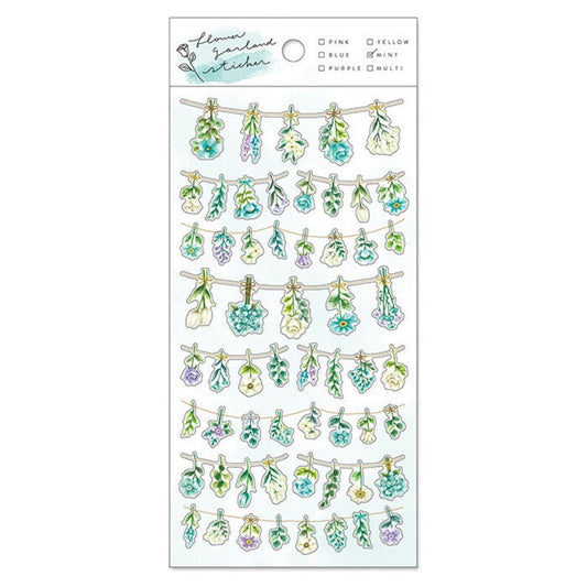 Flower Garland Sticker Series - Mint