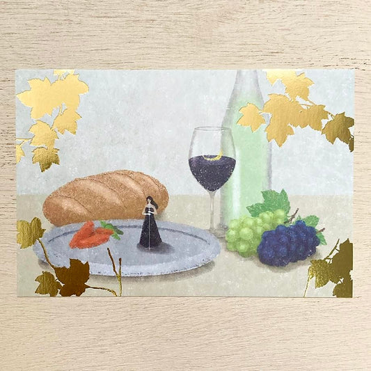 Foil Postcard designed by Akira Kusaka - Harvest Festival