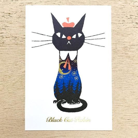 Foil Postcard designed by Black Neko Design - Night Forest