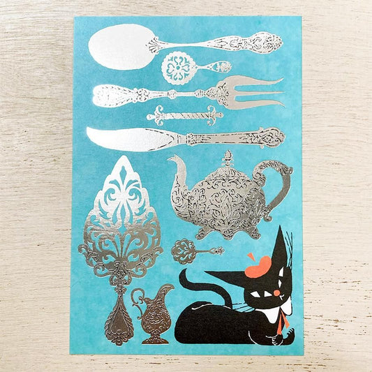 Foil Postcard designed by Black Neko Design - Tableware