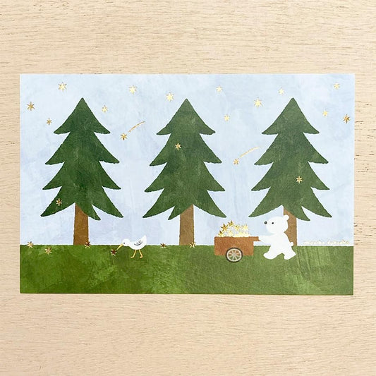 Foil Postcard designed by Fukuoka Mariko - Hoshikuma