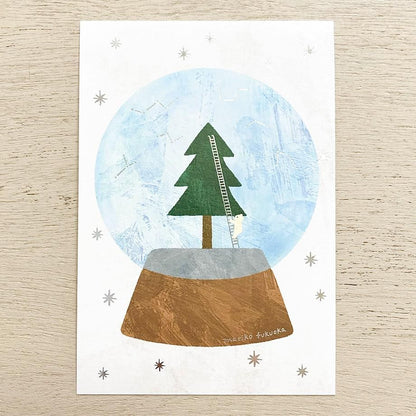 Foil Postcard designed by Fukuoka Mariko - Snow Globe