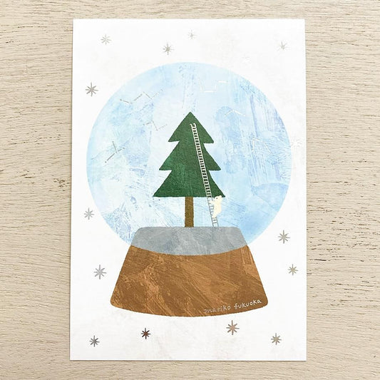 Foil Postcard designed by Fukuoka Mariko - Snow Globe
