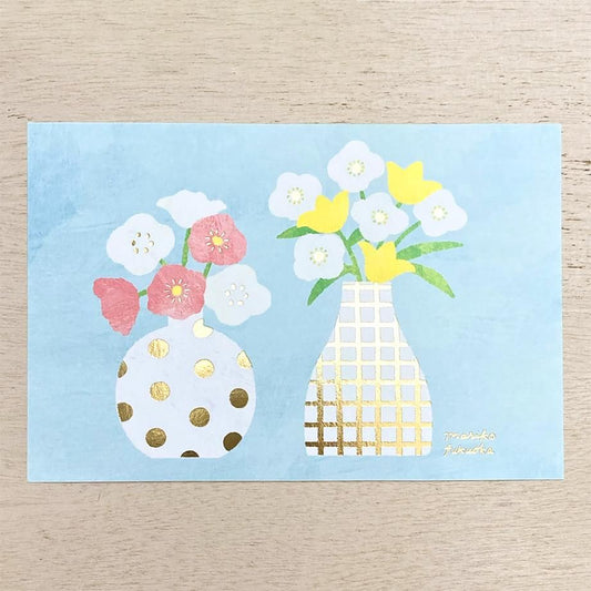 Foil Postcard designed by Fukuoka Mariko - Vase