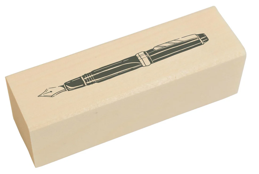 Masute no Aibo Series Wood Stamp - Fountain Pen