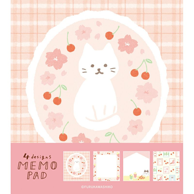 Furukawa Shiko Four Design Memo Pad Series Fresh Sakura