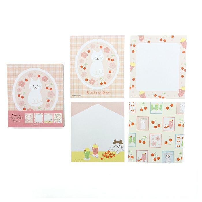 Furukawa Shiko Four Design Memo Pad Series Fresh Sakura