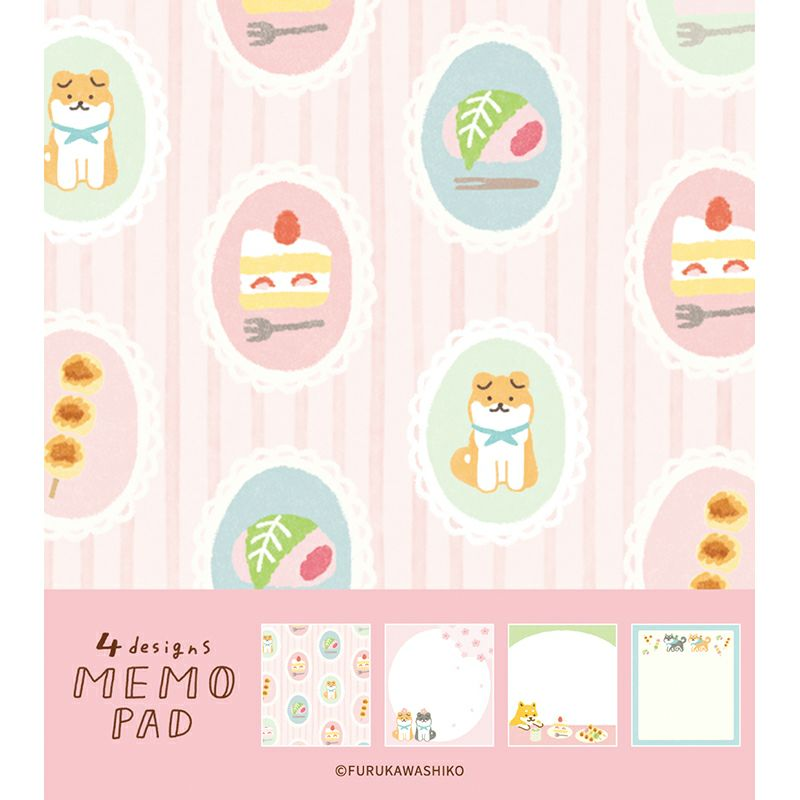 Furukawa Shiko Four Design Memo Pad Series Happy Japanese Sweets