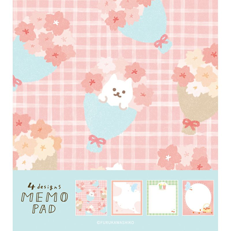 Furukawa Shiko Four Design Memo Pad Series Soft Sakura