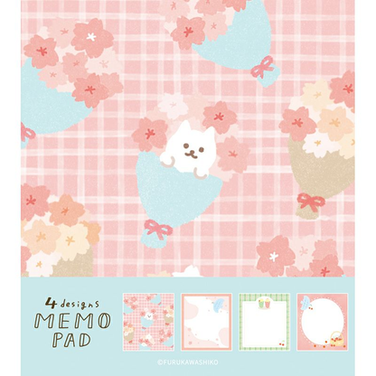 Furukawa Shiko Four Design Memo Pad Series Soft Sakura
