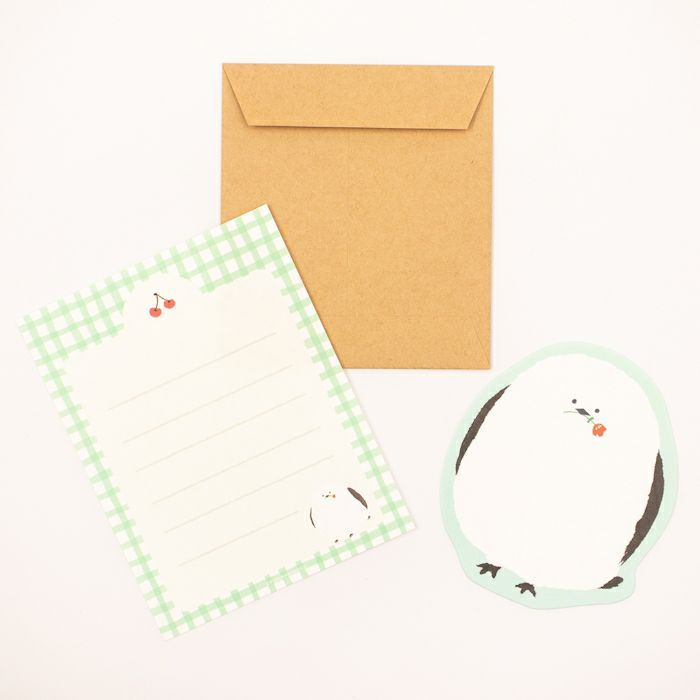 Furukawa Shiko - Japanese Mini Washi Die-cut Letter Writing Set My Biyori Series - Fluffy Bird