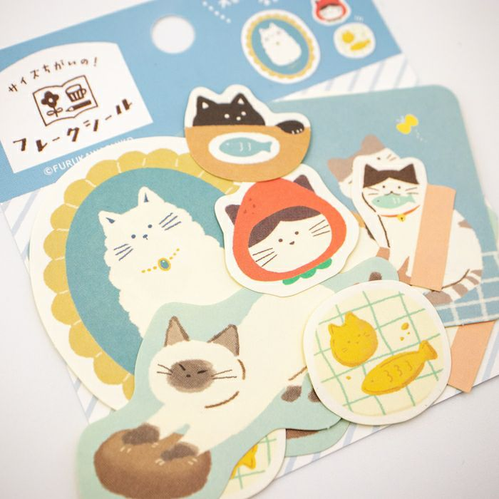 Furukawa Shiko - Japanese Washi Flake Sticker Bag My Biyori Series - Cat