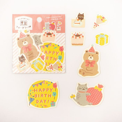 Furukawa Shiko - Japanese Washi Flake Sticker Bag My Biyori Series - Celebrations