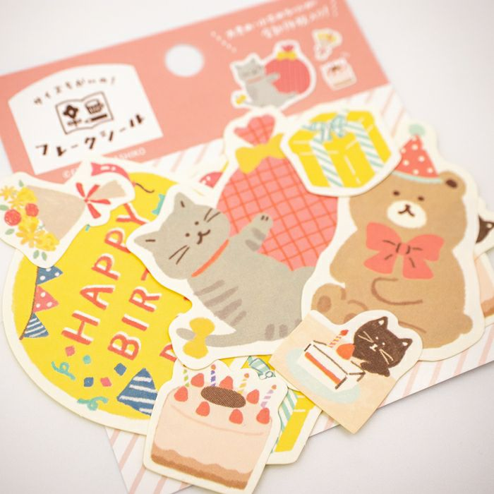 Furukawa Shiko - Japanese Washi Flake Sticker Bag My Biyori Series - Celebrations