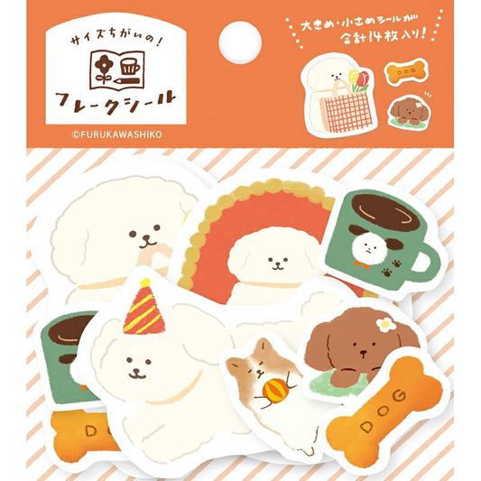 Furukawa Shiko - Japanese Washi Flake Sticker Bag My Biyori Series - Dogs