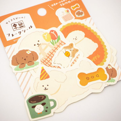 Furukawa Shiko - Japanese Washi Flake Sticker Bag My Biyori Series - Dogs