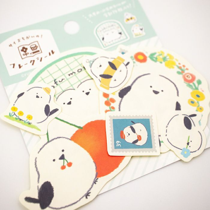 Furukawa Shiko Japanese Washi Flake Sticker Bag My Biyori Series Fluffy Birds