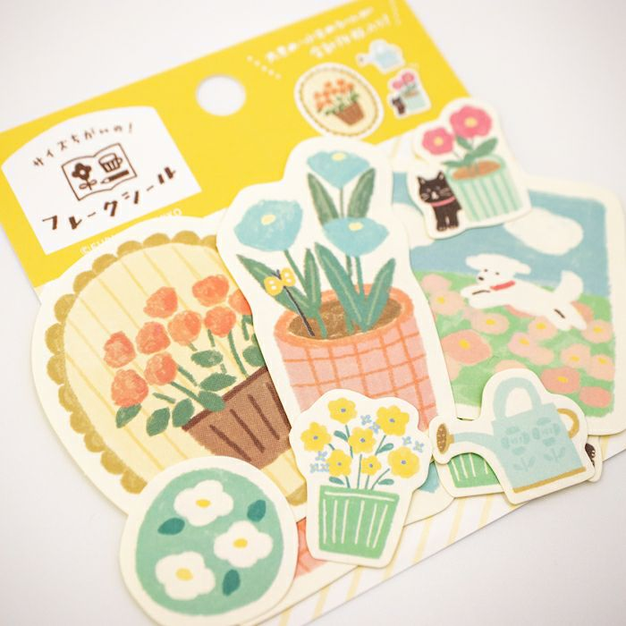 Furukawa Shiko Japanese Washi Flake Sticker Bag My Biyori Series Gardening