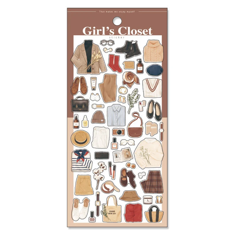 Girl's Closet Sticker Series - Brown