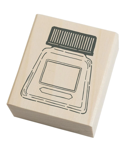 Masute no Aibo Series Wood Stamp - Ink bottle