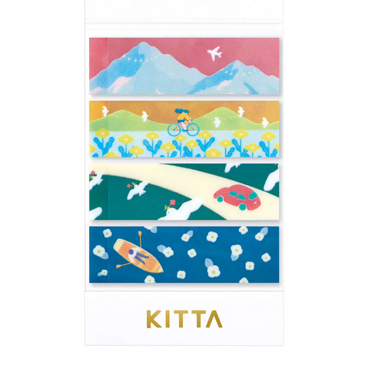 Hitotoki KITTA Clear Series PET Portable Sticker - Landscape