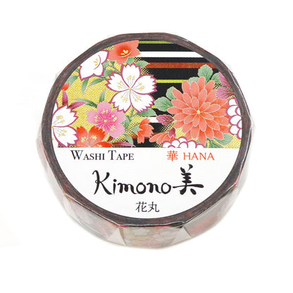 Kimono Hana Series Gold Foil Washi Tape - Hanamaru