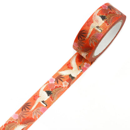Kimono Hana Series Gold Foil Washi Tape - Pine, Bamboo, Plum and Crane