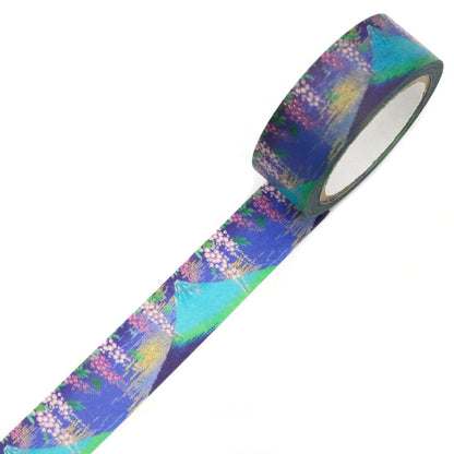Kimono Yuu Series Gold Foil Washi Tape - Fuji and Wisteria