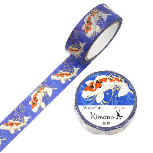 Kimono Yuu Series Gold Foil Washi Tape - Nishikigoi