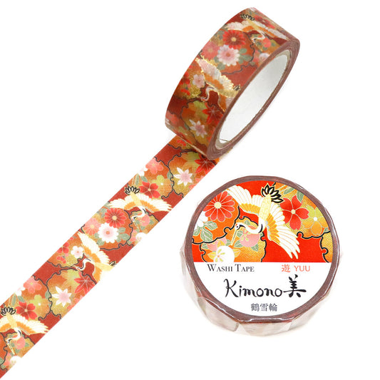 Kimono Yuu Series Gold Foil Washi Tape - Tsuruyurin