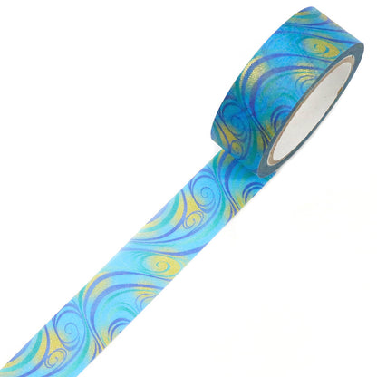 Kimono Zen Series Gold Foil Washi Tape - Flowing water
